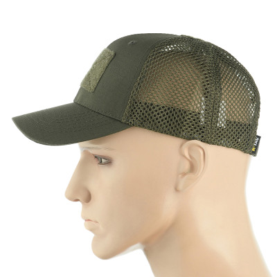 M-Tac Mesh Flex Ripstop Baseball Cap with Velcro Beisbolo kepuraitė su tinkleliu ir Velcro juosta priekyje, Army Olive