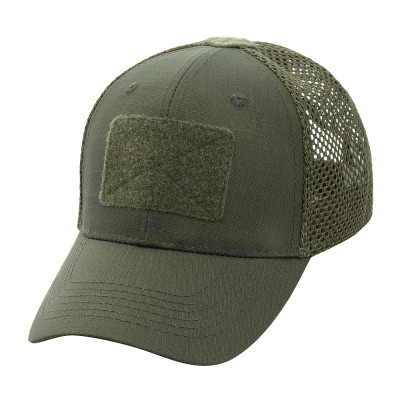 M-Tac Mesh Flex Ripstop Baseball Cap with Velcro Beisbolo kepuraitė su tinkleliu ir Velcro juosta priekyje, Army Olive