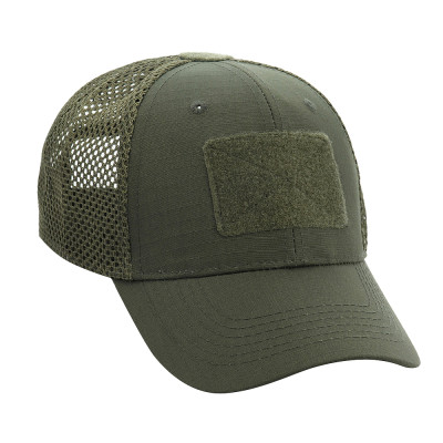 M-Tac Mesh Flex Ripstop Baseball Cap with Velcro Beisbolo kepuraitė su tinkleliu ir Velcro juosta priekyje, Army Olive