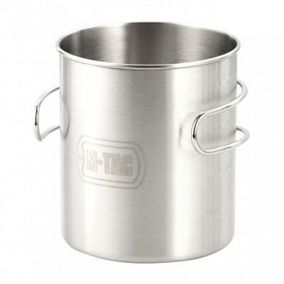 M-Tac puodelis su sulankstoma rankena, 450 ml (304 plienas)