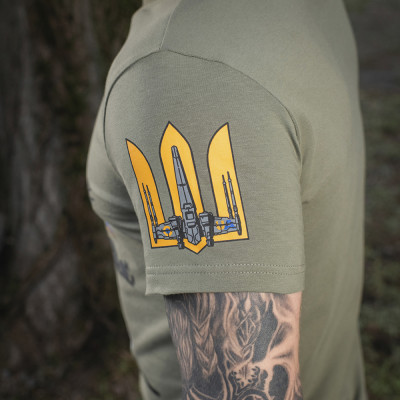 M-Tac UA Side Light Olive marškinėliai su spauda