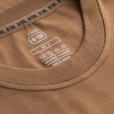 M-Tac T-Shirt 93/7 Medvilniniai marškinėliai su elastanu, Coyote