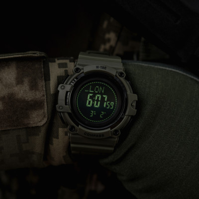 M-Tac Watch Tactical Compass 2233 – laikrodis su kompasu, Ranger Green