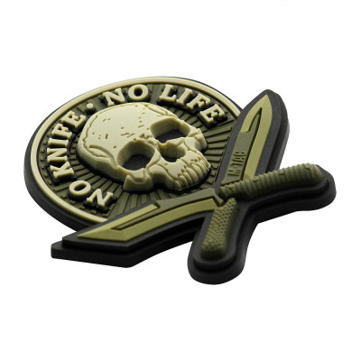 M-Tac Patch No Knife - No Life 3D PVC Antsiuvas, Olive