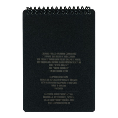 Ecopybook Tactical vandeniui atspari užrašų knygutė A6