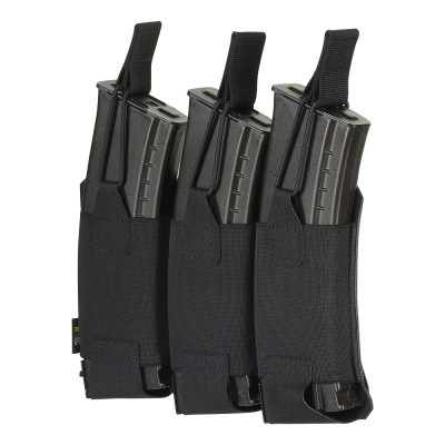 M-Tac Pouch Elastic Triple Magazine Elite Laser Cut – dėtuvių dėklas, Juoda
