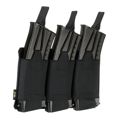 M-Tac Pouch Elastic Triple Magazine Elite Laser Cut – dėtuvių dėklas, Juoda