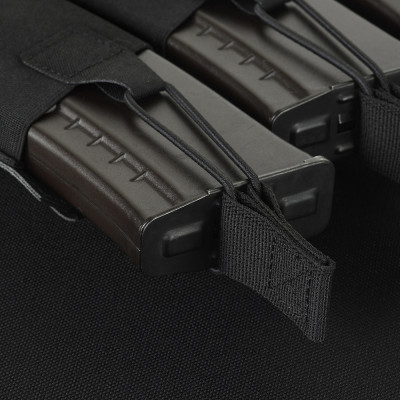 M-Tac Pouch Elastic Triple Magazine Elite Laser Cut – dėtuvių dėklas, Juoda
