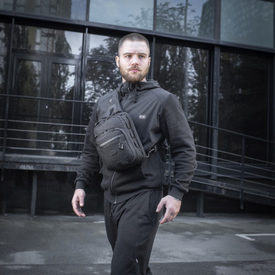 M-Tac Cross Bag Slim Elite Hex – rankinė per petį, Juoda