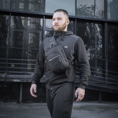 M-Tac Cross Bag Slim Elite Hex – rankinė per petį, Juoda