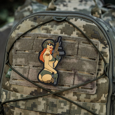 M-Tac PVC antsiuvas „Tactical Girl" Pin-Up – 4,5 × 8,5 cm