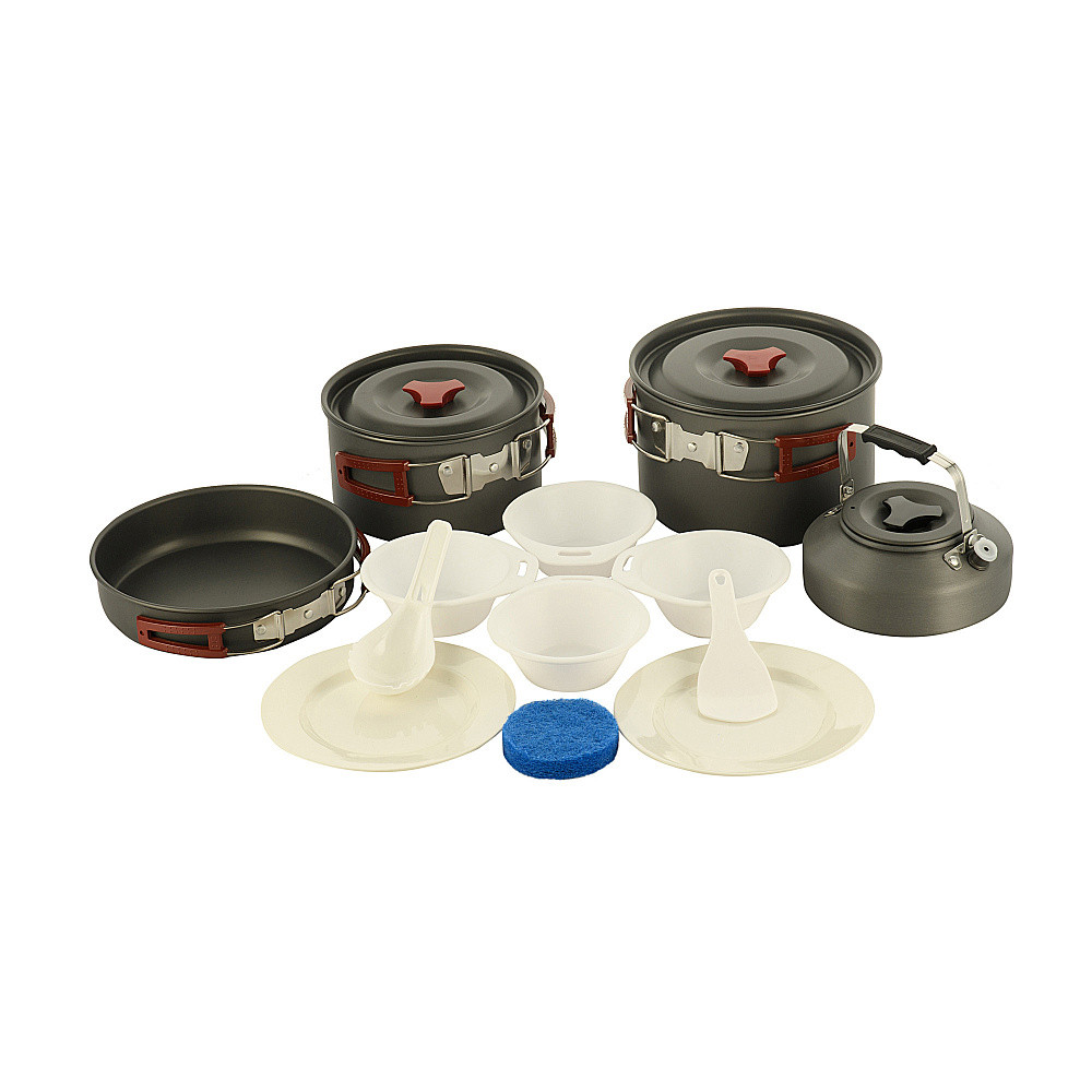 M-Tac Crockery Set For 4-5 People Kelioninis puodų ir indų rinkinys, Pilka