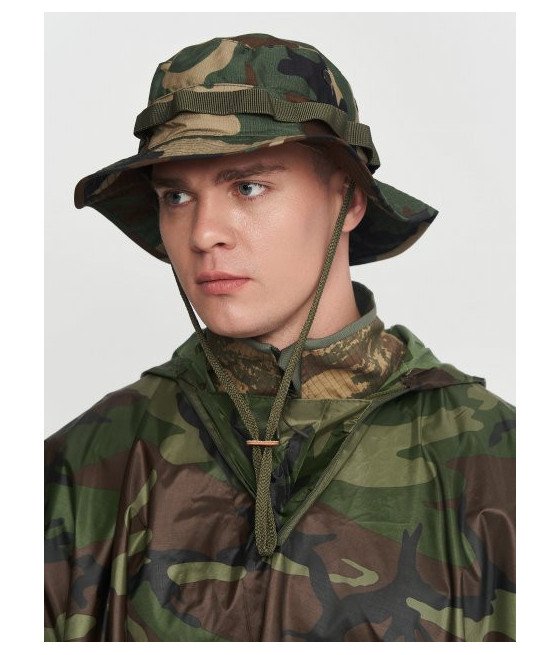 Mil-Tec Us Woodland Gi Boonie Hat ′One Size′ Woodland marginimo skrybėlė/panama