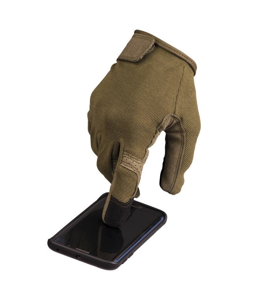 Mil-Tec OD Combat Touch Gloves Olive Taktinės ekrano lietimui jautrios pirštinės