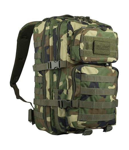 Mil-Tec Woodland Backpack US Assault Large Woodland marginimo didelė kuprinė 36L