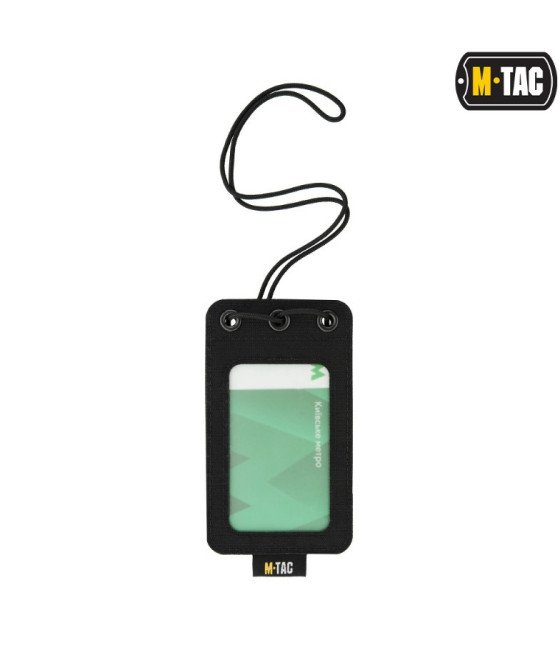 M-Tac Tactical Badge Holder Hanging ID Card Case Hook Surface Draw Cord ID kortelės ar pažymėjimo dėklas