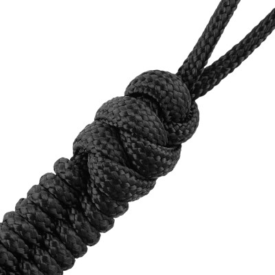 M-Tac Knife Lanyard Fish & Cylindre – virvelė peiliui, Juoda
