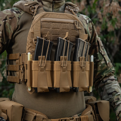 M-Tac Front Panel for Plate Carrier Three Mags – dėtuvių panelė, Coyote
