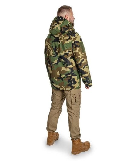 Mil-Tec Woodland Wet Weather Jacket W/Fleece Liner Gen.II Striukė drėgnam orui su išsegamu flisu