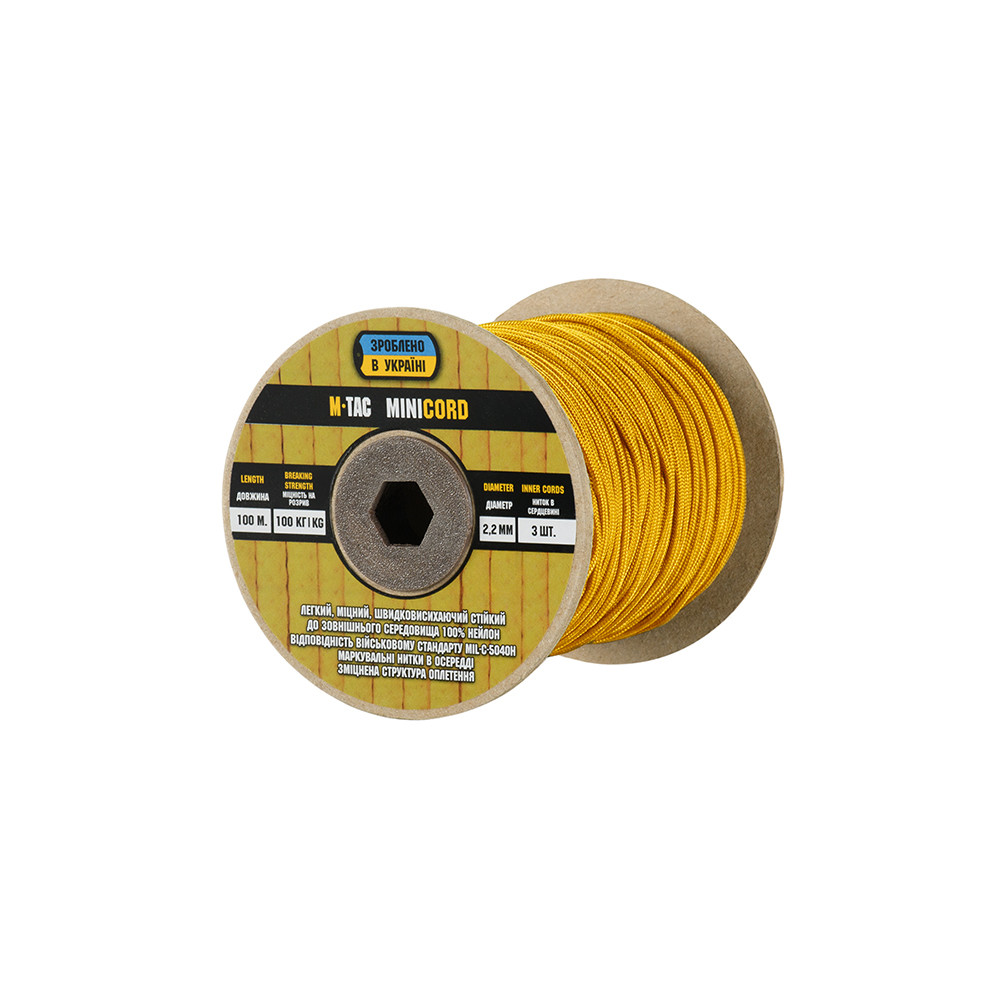 M-Tac Paracord Minicord 100 m – parakordas, Goldenrod