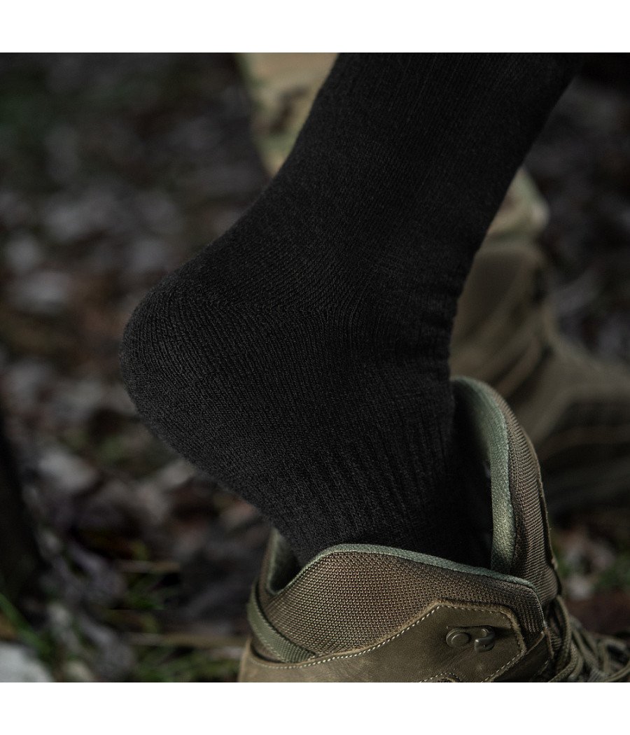 M-Tac Tactical Winter Socks Wool Black Žieminės vilnonės kojinės