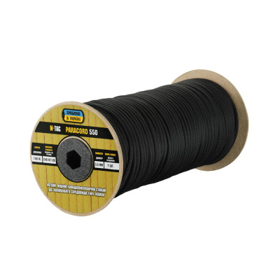 M-Tac Paracord 550 Type III 100 m – parakordas, Juoda