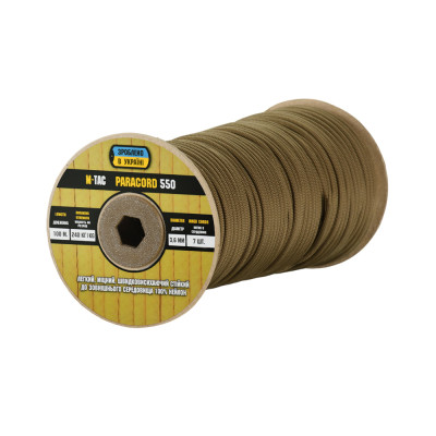 M-Tac Paracord 550 Type III 100 m – parakordas, Coyote