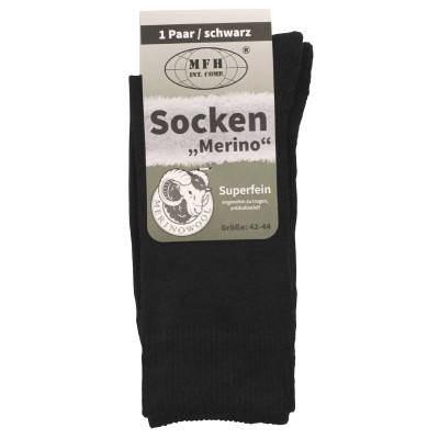 MFH Socks Merino – merino kojinės, Juoda