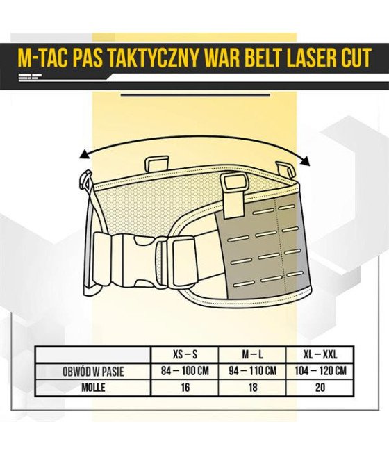 M-Tac War Belt Laser Cut Taktinis karo diržas