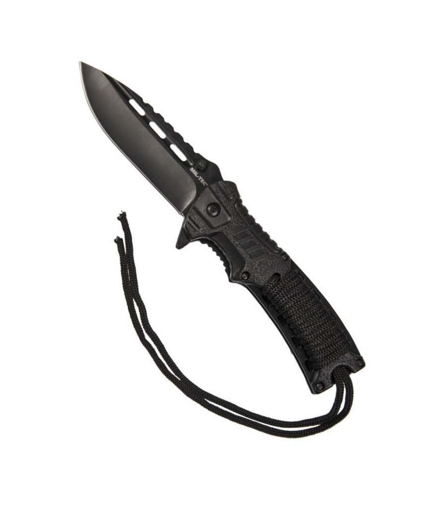 Mil-Tec One-Hand Knife Paracord w/ Fire Starter Sulankstomas išgyvenimo peilis