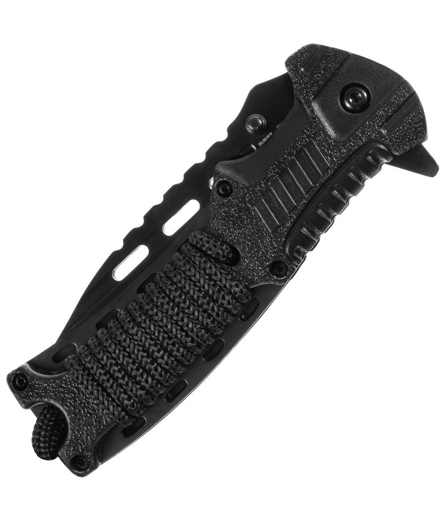 Mil-Tec One-Hand Knife Paracord w/ Fire Starter Sulankstomas išgyvenimo peilis