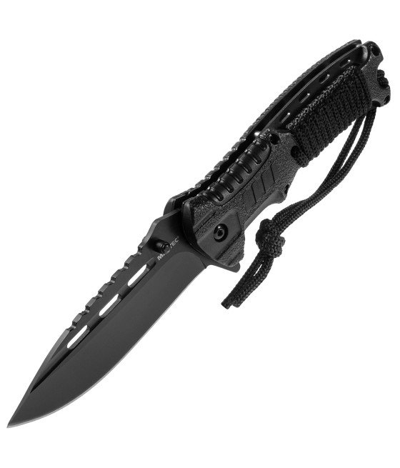 Mil-Tec One-Hand Knife Paracord w/ Fire Starter Sulankstomas išgyvenimo peilis