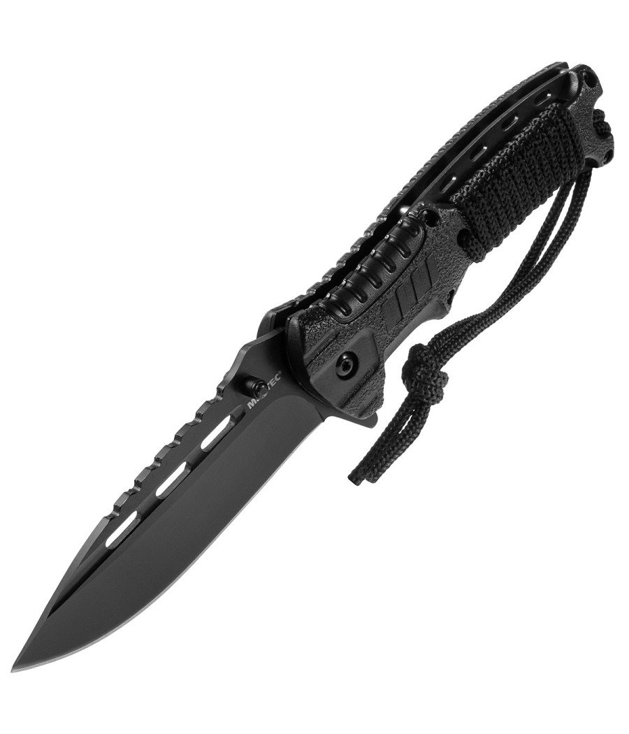 Mil-Tec One-Hand Knife Paracord w/ Fire Starter Sulankstomas išgyvenimo peilis