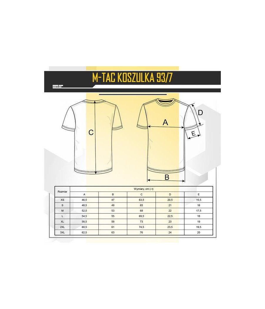 M-Tac T-Shirt 93/7 Medvilniniai marškinėliai su elastanu