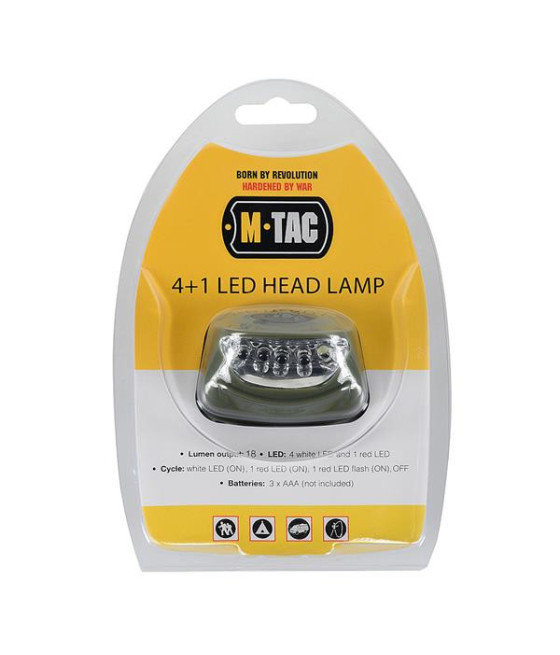 M-Tac headlamp 4+1 LED Prožektorius ant galvos