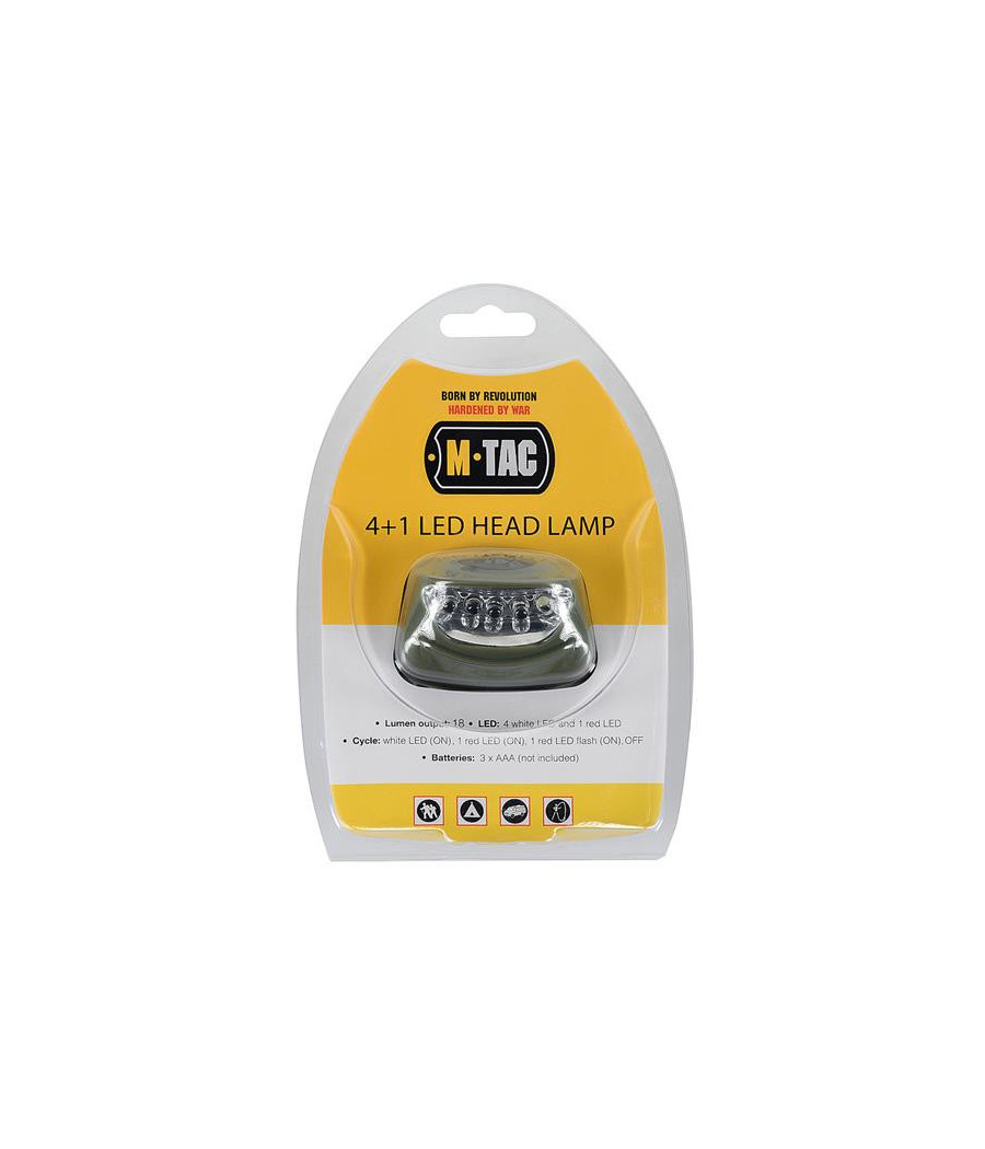 M-Tac headlamp 4+1 LED Prožektorius ant galvos
