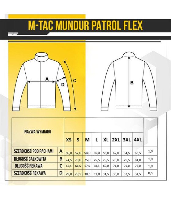 M-Tac Jacket Patrol Flex Švarkas su Velcro lipdukais antsiuvams