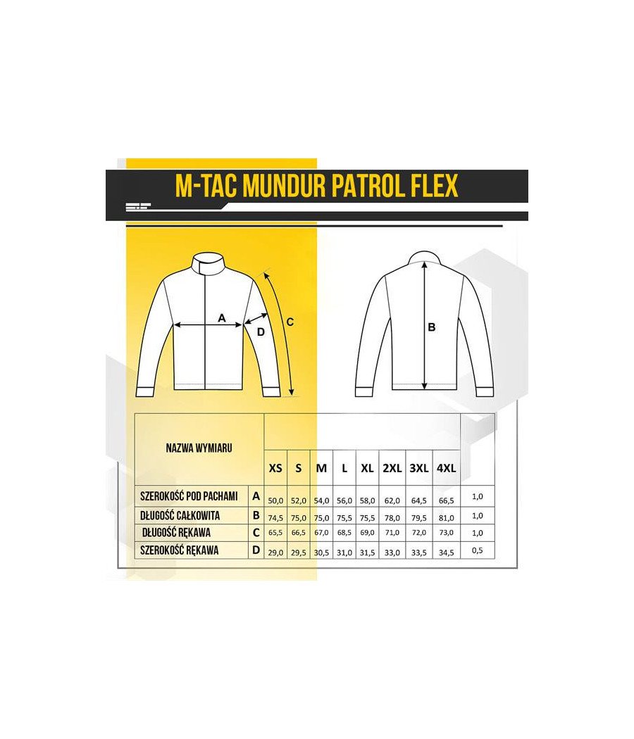 M-Tac Jacket Patrol Flex Švarkas su Velcro lipdukais antsiuvams