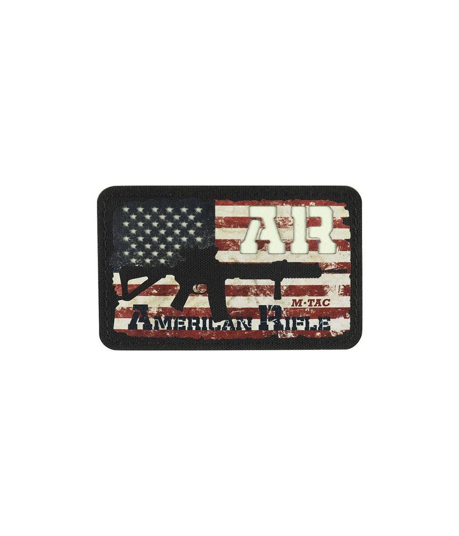 M-Tac Patch AR-15 American Rifle (80х50 мм) Black/GID Antsiuvas