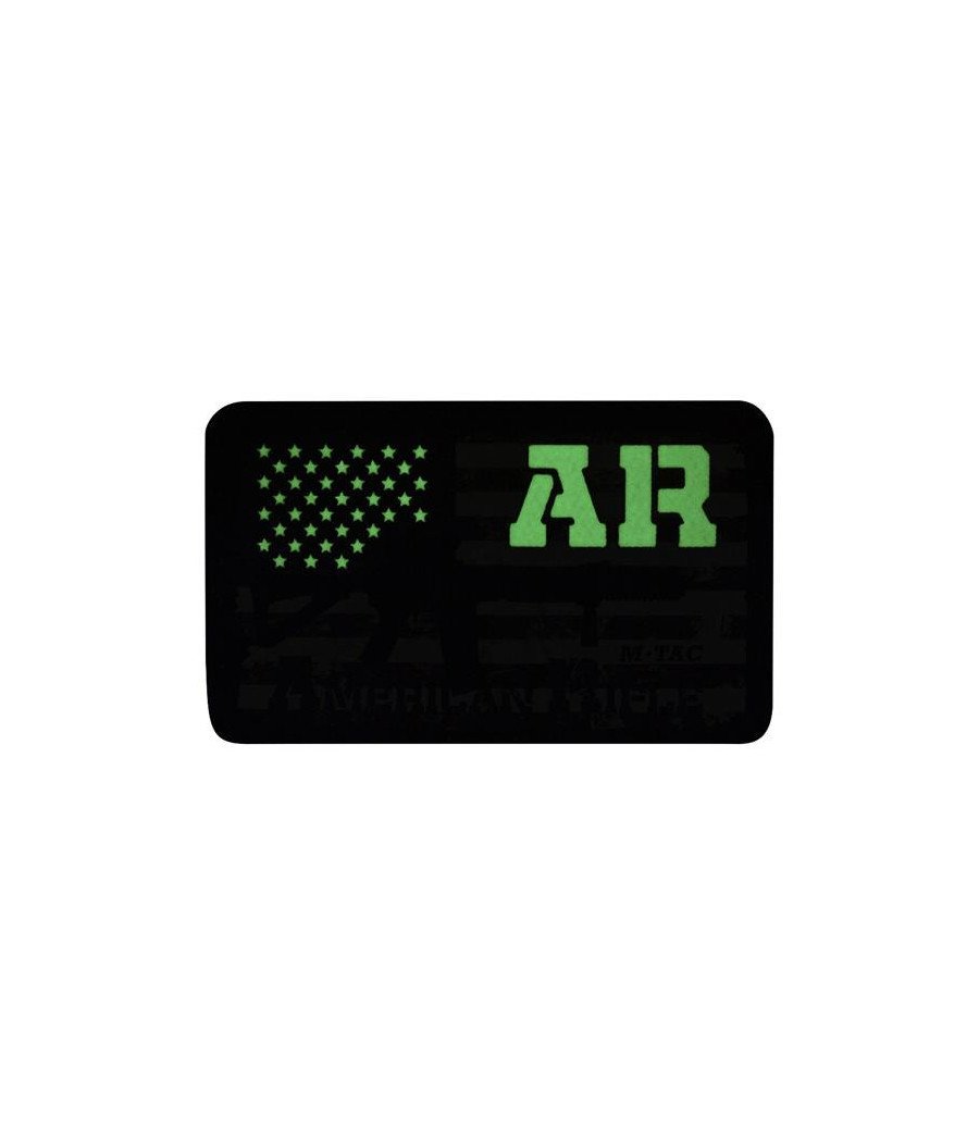 M-Tac Patch AR-15 American Rifle (80х50 мм) Black/GID Antsiuvas