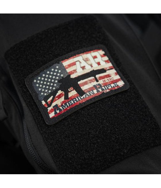 M-Tac Patch AR-15 American Rifle (80х50 мм) Black/GID Antsiuvas