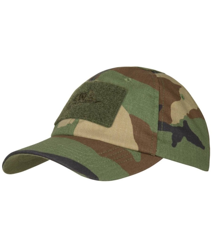 Helikon-Tex BBC Cap PolyCotton Ripstop- US Woodland Beisbolo kepraitė su velcro