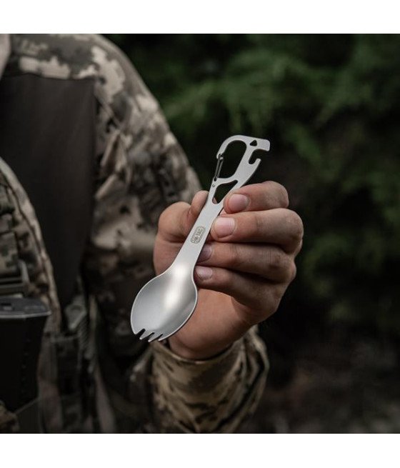 M-Tac Spork Cutlery Set with a Carabiner Valgymo įrankiai