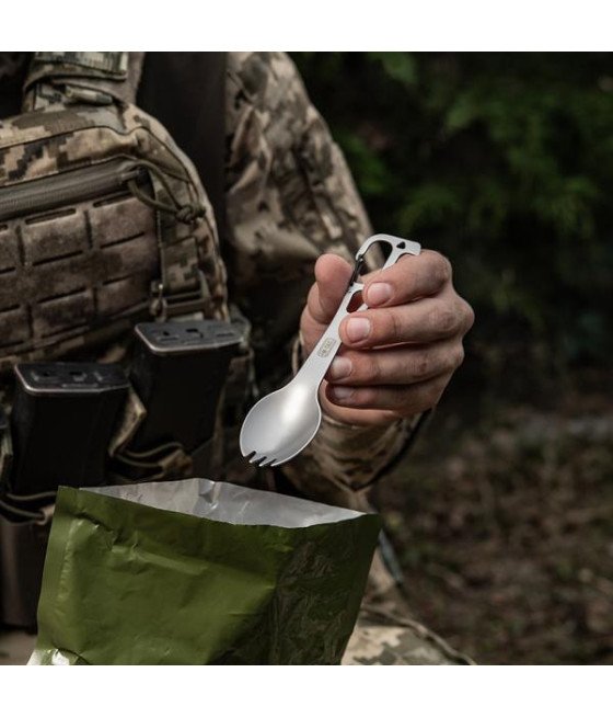 M-Tac Spork Cutlery Set with a Carabiner Valgymo įrankiai