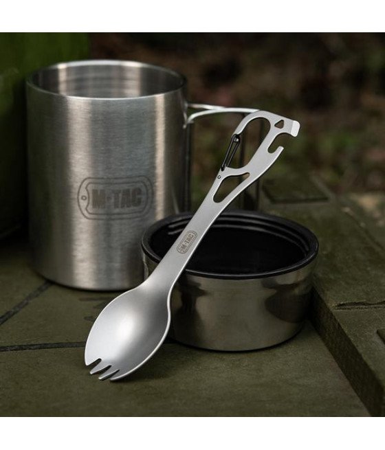 M-Tac Spork Cutlery Set with a Carabiner Valgymo įrankiai