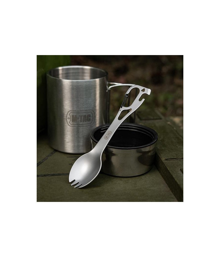 M-Tac Spork Cutlery Set with a Carabiner Valgymo įrankiai