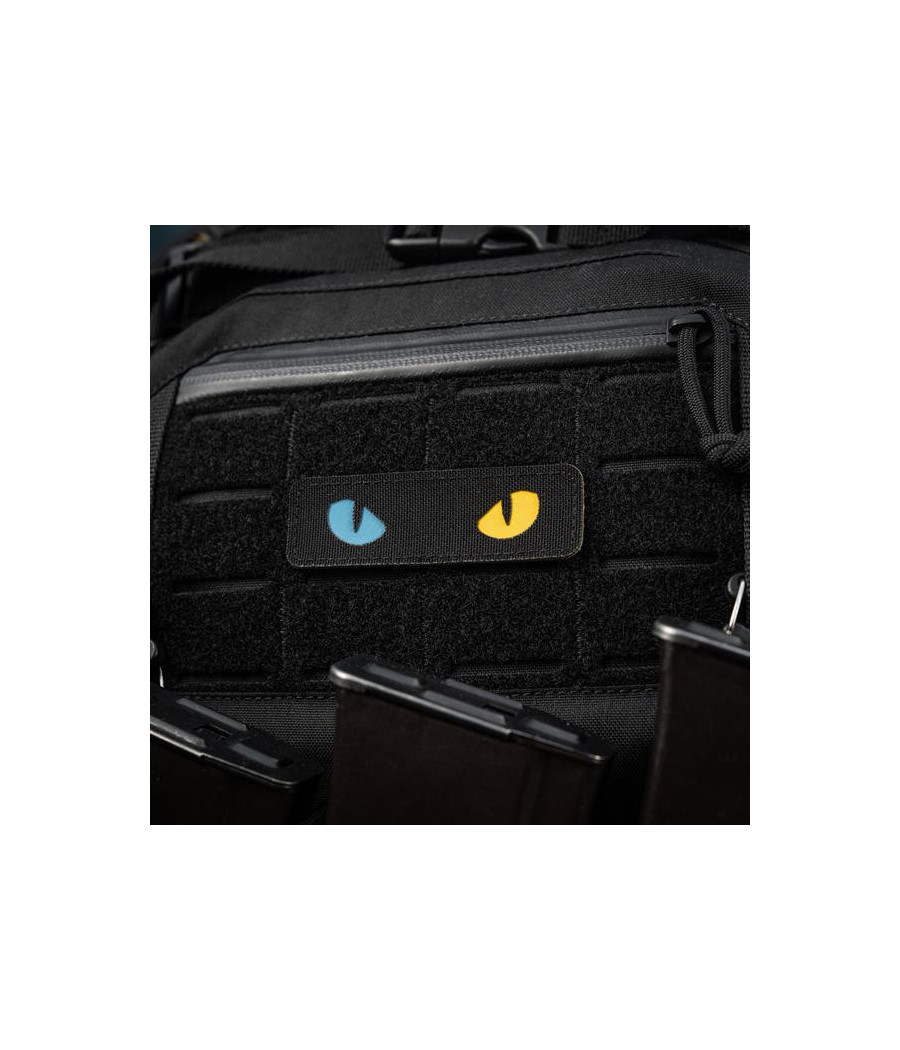 M-Tac Patch Cat Eyes Laser Cut Black/Yellow/Blue Antsiuvas su ukrainietiškais motyvais