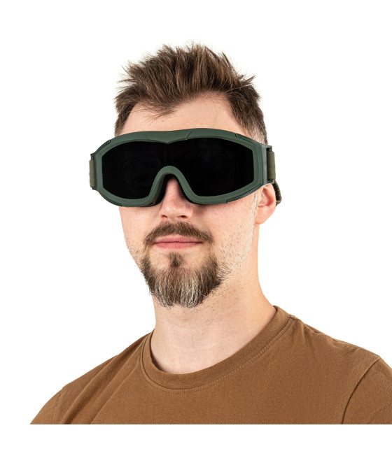 Swiss Eye F-Tac Tactical Goggles Olive Taktiniai akiniai su korekcinių akinių adapteriu