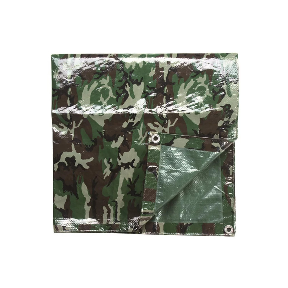 Mil-Tec brezentas Woodland 190×300 cm – kempingo tentas