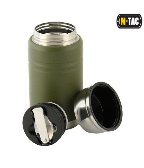 M-Tac Stainless 750 ml Thermos with Folding Spoon Termosas su